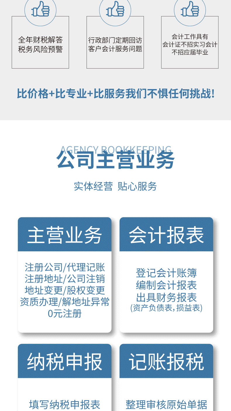 元价格云南昆明代理记账 财税服务 财务外包 税收筹划 云南昆明企业