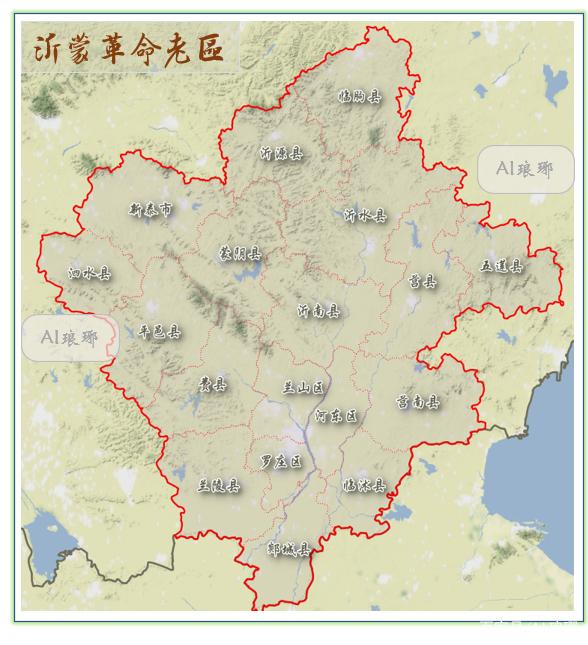 山东省沂蒙山区地图图片