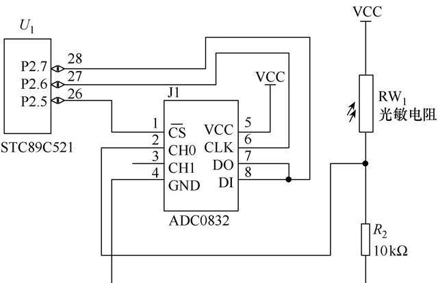 adc0832电路图图片